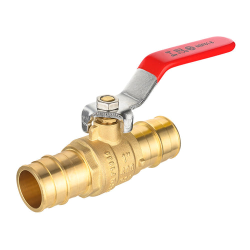 1" PEX Expansion Ball Valve, Red (Lead Free) Plumbingsell