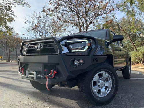 AlphaRex 12-15 Toyota Tacoma PRO-Series Halogen Projector Headlights Black OffRoadUSA.com