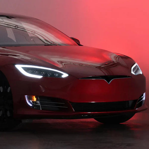 AlphaRex 12-21 Tesla Model S NOVA-Series LED Projector Headlights Black OffRoadUSA.com