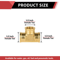 1/2" Female NPT Tee