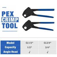 Crimper Plier Angle Tool Kit, 1/2" & 3/4" Plumbingsell