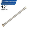 3/8" C x F 1/2" x 12" SS Braided faucet Hose
