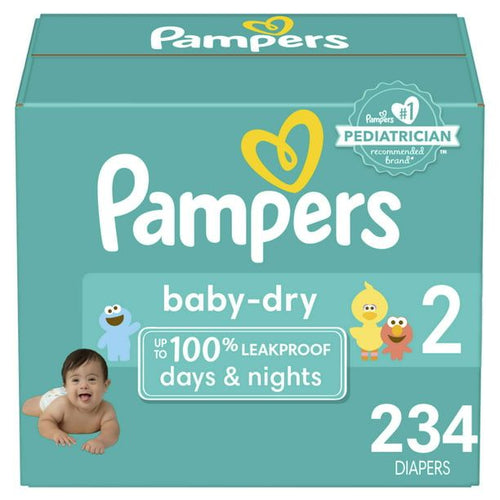 Pampers Baby-Dry Diapers Size 2, 234 Count EasyOptionXY LLC