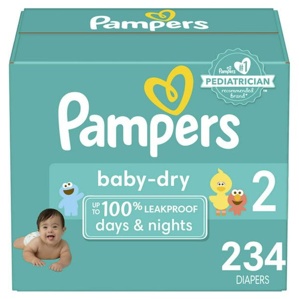 Pampers Baby-Dry Diapers Size 2, 234 Count EasyOptionXY LLC