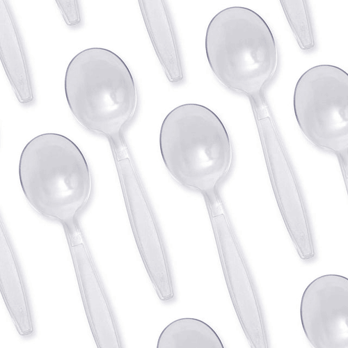 Avant Grub 5" Wide Clear Plastic Soup Spoons, 50 Pack EasyOptionXY LLC