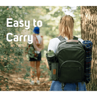 13 Piece Stainless Steel Family Cutlery Picnic Utensil Set with Travel Case for Camping | Hiking | BBQs - Includes Forks | Spoons | Knifes | Chopstick, Plus Nylon Commuter Case (Green) EasyOptionXY LLC