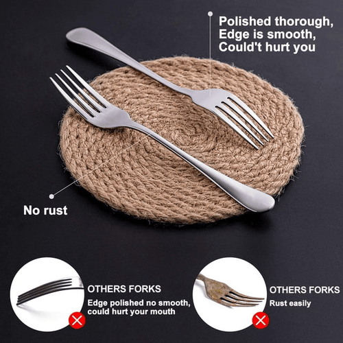 Aursear Upgrade Stainless Steel Dinner Forks Set, Salad Forks,Silver EasyOptionXY LLC