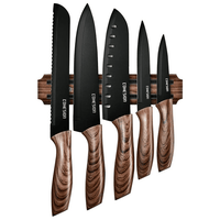 Cohesion Knife Magnetic Strip & 5 Pcs Kitchen Knife Set - Magnetic Knife Holder for Wall Stainless Steel Chef Knife EasyOptionXY LLC