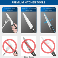 GPED Steak Knives Set of 4, 4.5-inch Serrated Steak Knife Set, Ultra Sharp Stainless Steel Triple Rivet Collection Kitchen Steak Knife Set, Non-Stick & Rust-Resistant Dinner Knives EasyOptionXY LLC