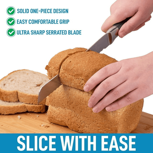 Zulay Kitchen Serrated Bread Knife Black EasyOptionXY LLC