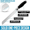 Zulay Kitchen Serrated Bread Knife Black EasyOptionXY LLC