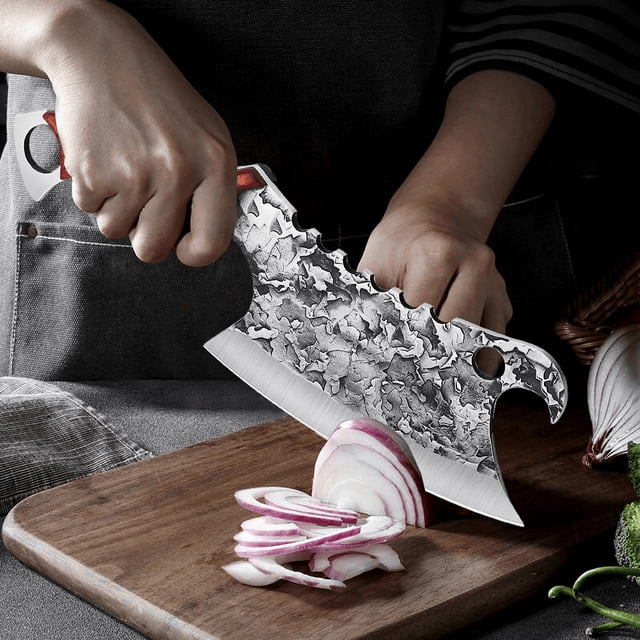 Dream Reach Butcher Knife Outdoor Meat Cleaver with Leather Sheath for Outdoor Camping Cooking BBQ Perfect Valentine's Day Gift for Men Hunting Camping EasyOptionXY LLC