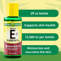 Spring Valley Vitamin E Oil with Keratin for Skin Health; 12000 IU; 2 fl oz EasyOptionXY LLC