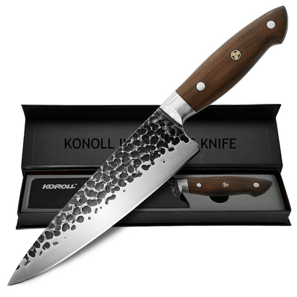 KONOLL Chef Knife Forged Handmade 8 inch Professional Kitchen Knife, HC Stainless Steel with Full Tang Wood Handle EasyOptionXY LLC