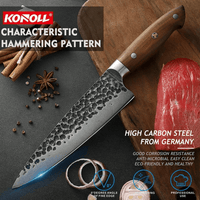 KONOLL Chef Knife Forged Handmade 8 inch Professional Kitchen Knife, HC Stainless Steel with Full Tang Wood Handle EasyOptionXY LLC
