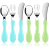 Freaki 6PCS Toddler Utensils Set, Toddler Utensils Stainless Steel Fork, Spoon and Knife Set with Silicone Holding Design, Children's Flatware Set, BPA Free, Dishwasher Safe EasyOptionXY LLC