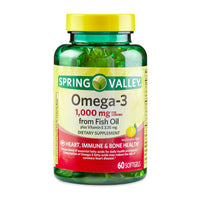 Spring Valley Fish Oil Dietary Supplement Softgels; 1000 mg; 60 Count EasyOptionXY LLC