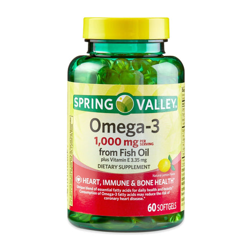 Spring Valley Fish Oil Dietary Supplement Softgels; 1000 mg; 60 Count EasyOptionXY LLC