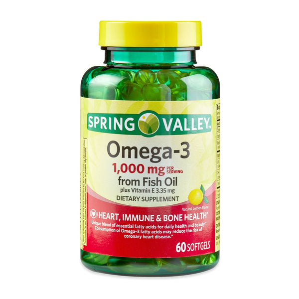 Spring Valley Fish Oil Dietary Supplement Softgels; 1000 mg; 60 Count EasyOptionXY LLC