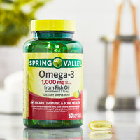 Spring Valley Fish Oil Dietary Supplement Softgels; 1000 mg; 60 Count EasyOptionXY LLC