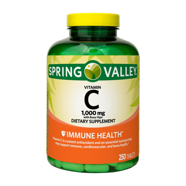 Spring Valley Vitamin C with Rose Hips Tablets Dietary Supplement; 1; 000 mg; 250 Count EasyOptionXY LLC