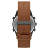 GEORGE Men's Gunmetal Analog Watch Set: White Dial, Brown Vegan Leather, Bonus Bracelets (FMDXGE012). EasyOptionXY LLC