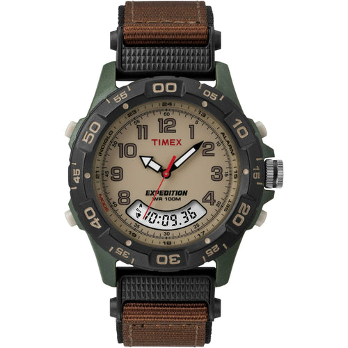 Timex Men's Expedition Combo Watch, Brown Nylon Strap EasyOptionXY LLC