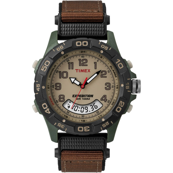 Timex Men's Expedition Combo Watch, Brown Nylon Strap EasyOptionXY LLC