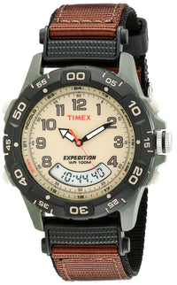 Timex Men's Expedition Combo Watch, Brown Nylon Strap EasyOptionXY LLC