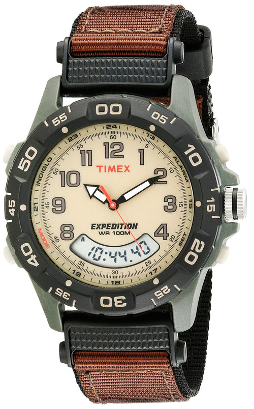 Timex Men's Expedition Combo Watch, Brown Nylon Strap EasyOptionXY LLC