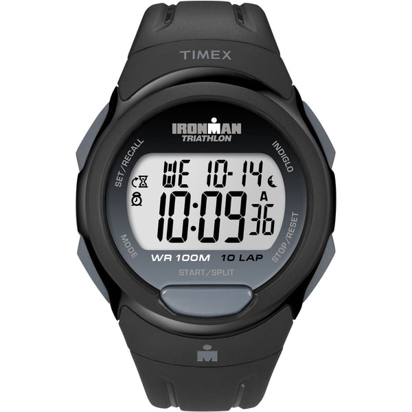 TIMEX Men's IRONMAN Essential 10 Black/Gray 40mm Sport Watch, Resin Strap EasyOptionXY LLC