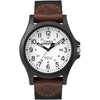 Timex Men's Expedition Acadia 40mm Watch – Black Case Black Dial with Black & Brown Leather & Fabric Strap EasyOptionXY LLC