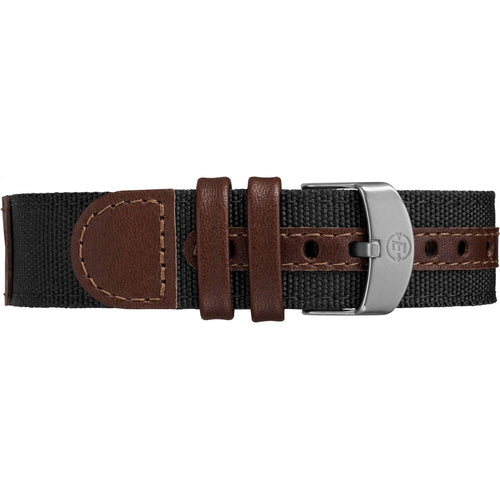 Timex Men's Expedition Acadia 40mm Watch – Black Case Black Dial with Black & Brown Leather & Fabric Strap EasyOptionXY LLC