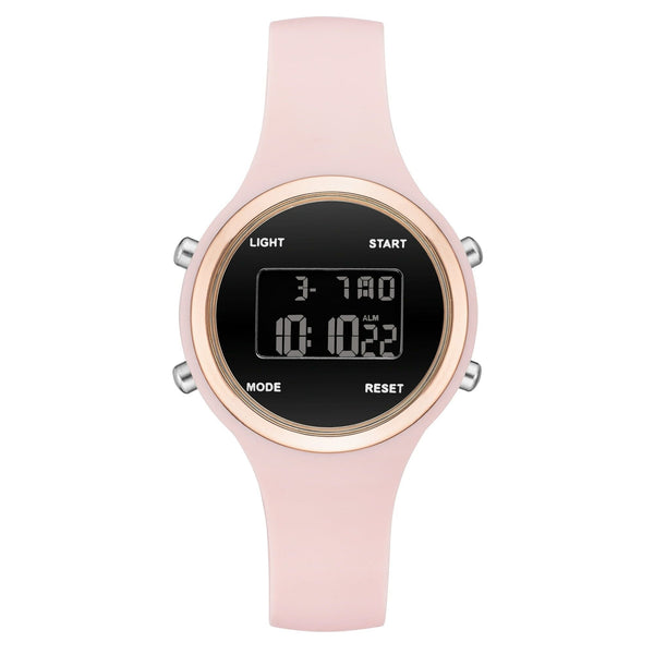 Time and Tru Adult Female Pink Silicone Digital Watch. EasyOptionXY LLC