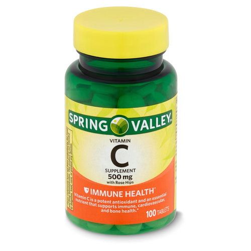 Spring Valley Vitamin C with Rose Hips Supplement; 500 mg; 100 Count EasyOptionXY LLC