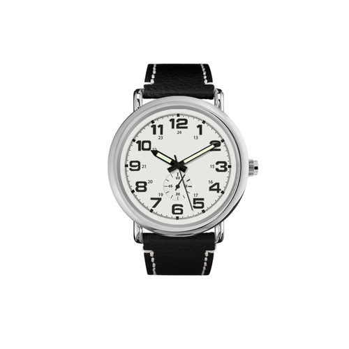 George Men's Silver Tone Round Watch with Easy Read Dial EasyOptionXY LLC