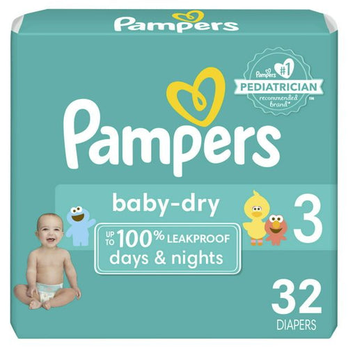 Pampers Baby-Dry Diapers Size 3, 32 Count EasyOptionXY LLC