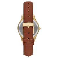 Time and Tru Women's Gold Tone Crystal Accent Watch with Faux Leather Strap EasyOptionXY LLC