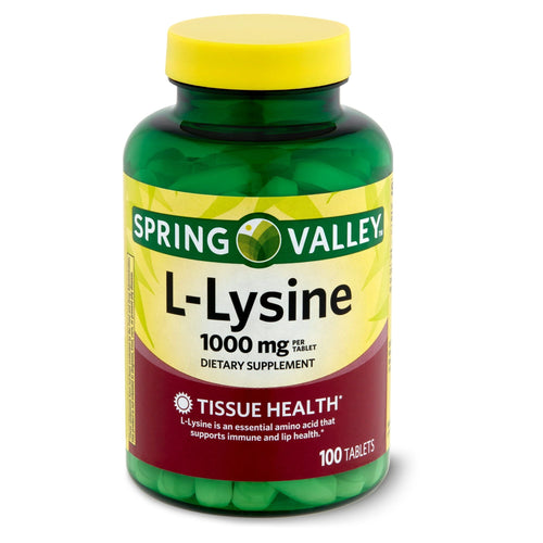 Spring Valley Lysine Amino Acid Supplements; 100 Count EasyOptionXY LLC