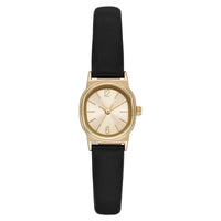 Time and Tru Women's Gold Tone Oval Watch with Faux Leather Strap EasyOptionXY LLC