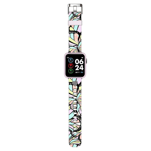 Justice Unisex Tween Smart Watch with Silicone Strap in Butterfly Tie Dye (JSE4203WMC) EasyOptionXY LLC