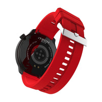 iTech Bold 3 Unisex Adult Smart Watch, Red, Silicone Strap EasyOptionXY LLC