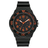 George Men's Casual Watch with Orange Round Dial and Black Resin Band EasyOptionXY LLC