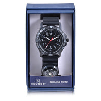 George Adult Male Analog Watch in Black Silicone with Compass (42039WMM) EasyOptionXY LLC
