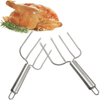 i Kito Thanksgiving Turkey Lifters Set of Two, Roasting Poultry Forks Serving Set Stainless Steel EasyOptionXY LLC