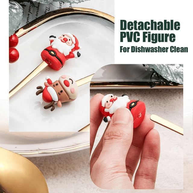 Christmas Spoon Stainless Steel Christmas Tree Tea Spoon for Home, Boriyuan Xmas Coffee Spoon Dinner Forks Dessert Spoon Stirring Spoon Ice Cream Spoon Creative Tableware Gift, Holiday Party Supply EasyOptionXY LLC