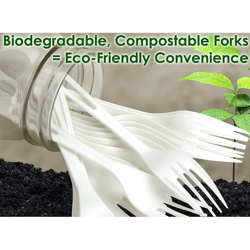 Avant Grub 5" White Disposable Plastic Forks, 100 Pack EasyOptionXY LLC