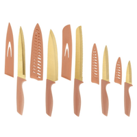 Just Feed Me by Jessie James Decker 5-Piece Knife Set, Terracotta Rose and Gold EasyOptionXY LLC