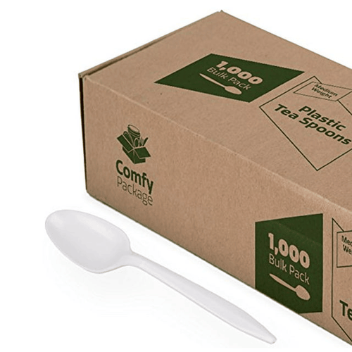 Comfy Package Plastic Spoons Disposable Cutlery Teaspoon Set, 1000-Pack EasyOptionXY LLC