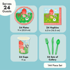 144-Piece Barnyard Birthday Party Supplies Set, Farm Animal Party Decorations With Paper Plates, Dinner Napkins, 9 oz Cups, and Plastic Cutlery (Serves 24 Guests) EasyOptionXY LLC